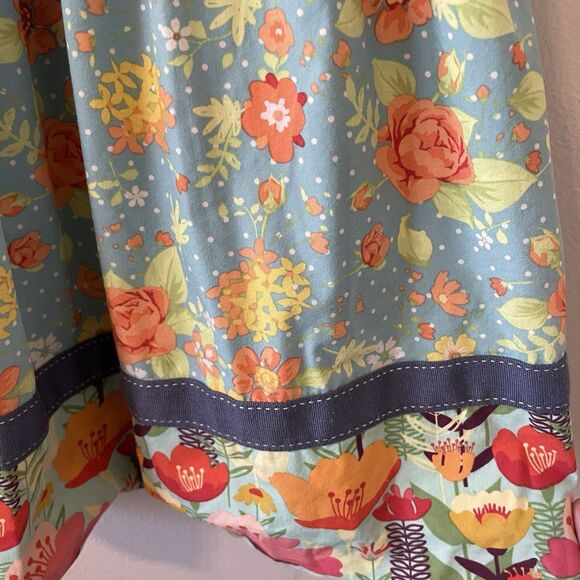 Matilda Jane Sz 8 Camp MJC Green Garden Dress Cotton Stretch - Picture 7 of 9